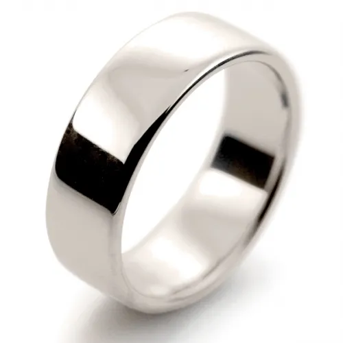 Soft Court Medium - 7mm (SCSM7 W) White Gold Wedding Ring